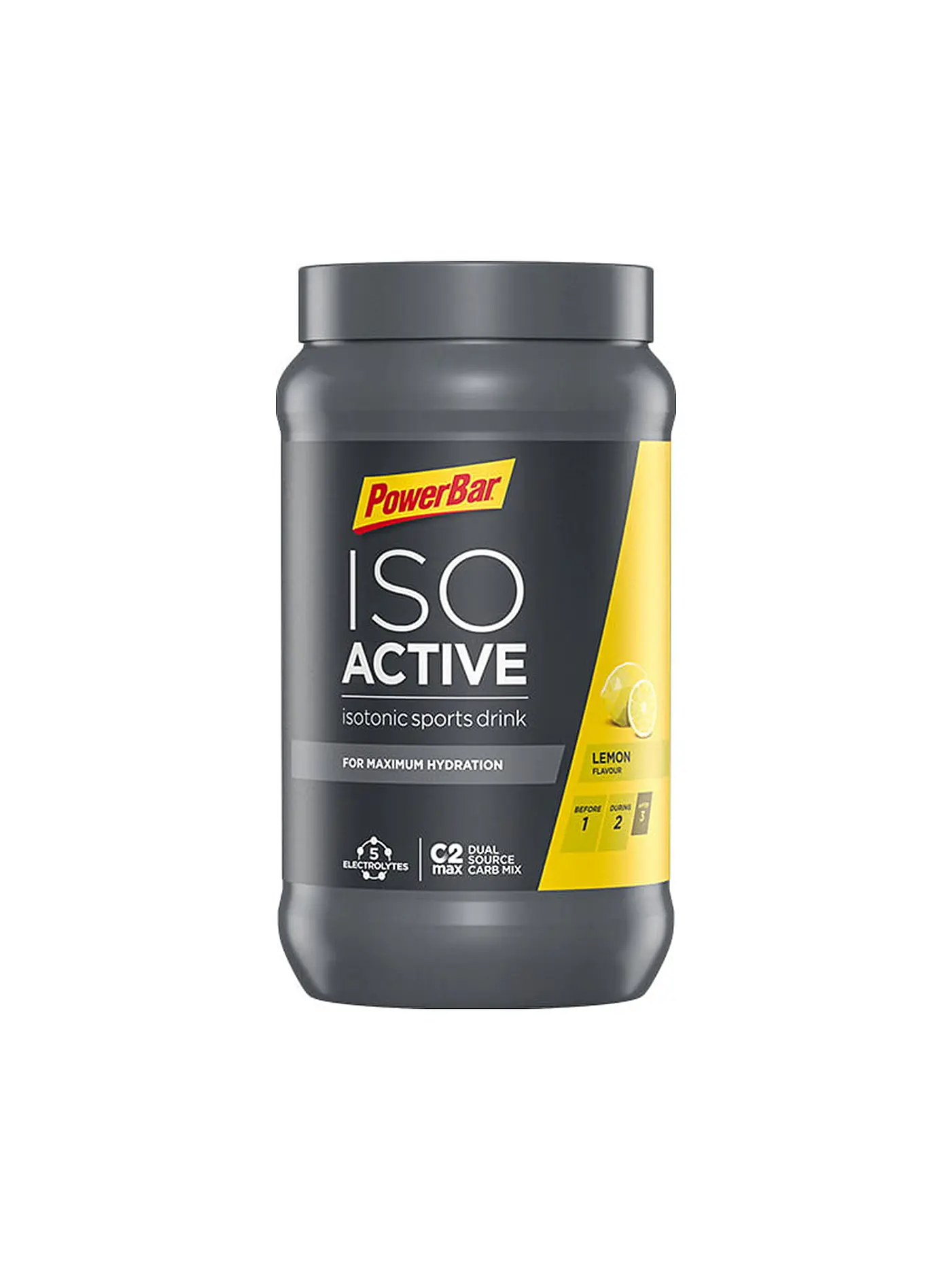 POWER BAR | Isotonisches Getränkepulver Isoactive Lemon 600g | 